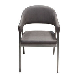 Modern Upholstered & Metal Base Dining Chair (set of 2)