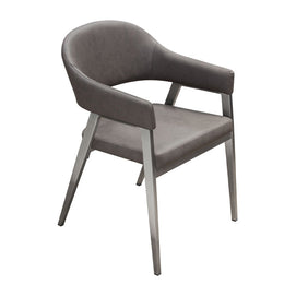 Modern Upholstered & Metal Base Dining Chair (set of 2)
