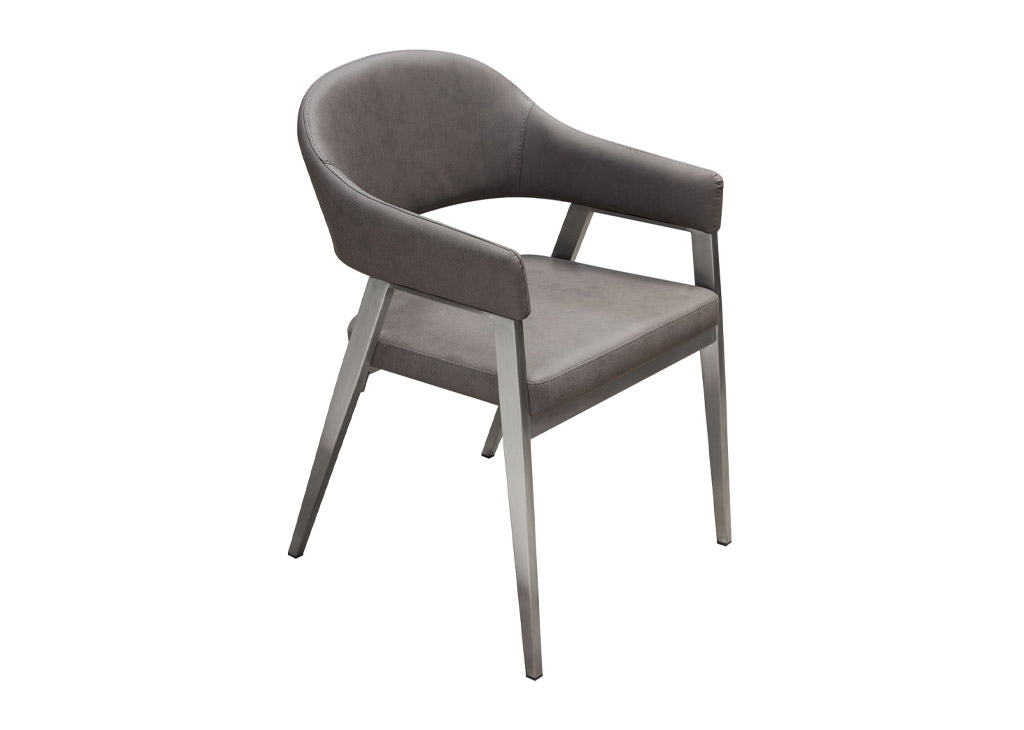 Modern Upholstered & Metal Base Dining Chair (set of 2)
