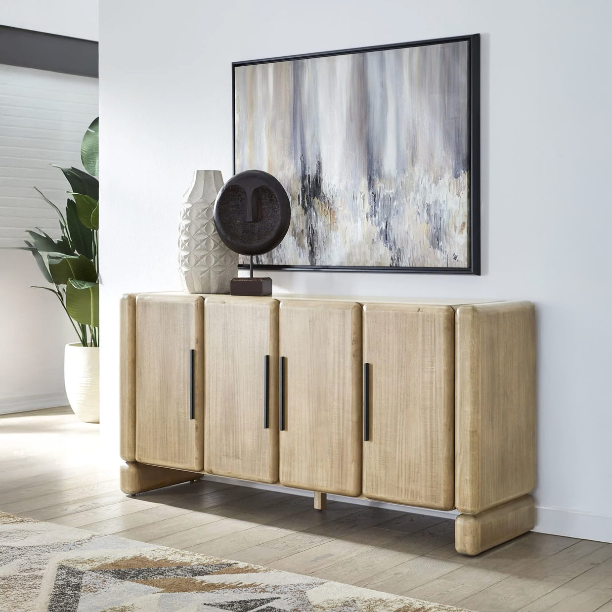Modern Organic 4 Door Sideboard