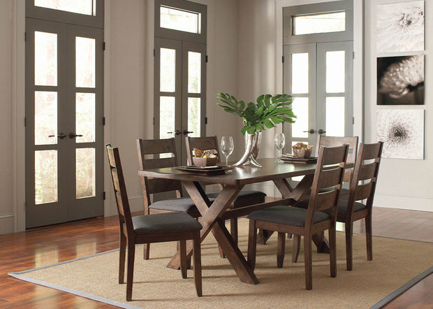 Nutmeg X-Shaped Trestle Dining Table