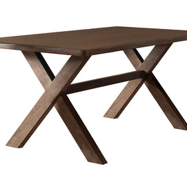Nutmeg X-Shaped Trestle Dining Table