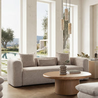 Modern Wheat Upholstered Sofa