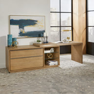 Live Edge Executive Desk with Credenza