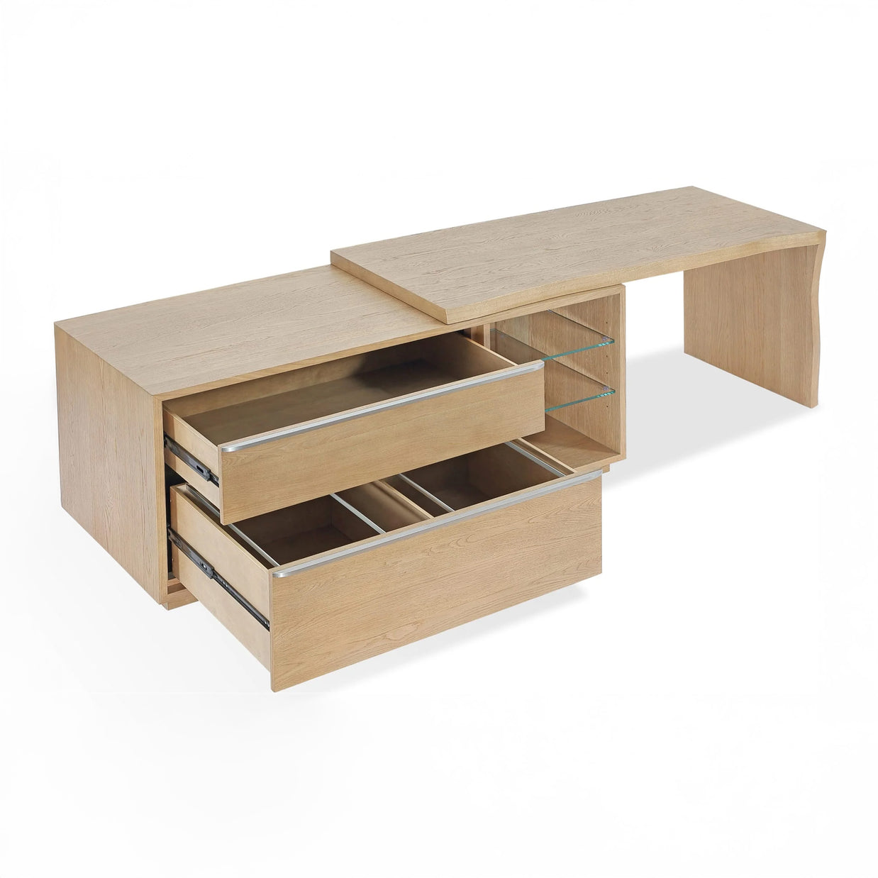 Live Edge Executive Desk with Credenza
