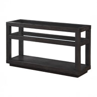 Solid Acacia Wood Modern Glass Console Table