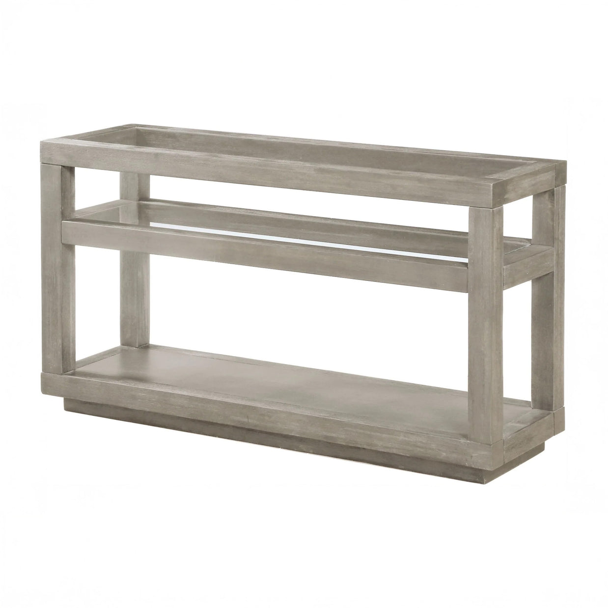 Solid Acacia Wood Modern Glass Console Table