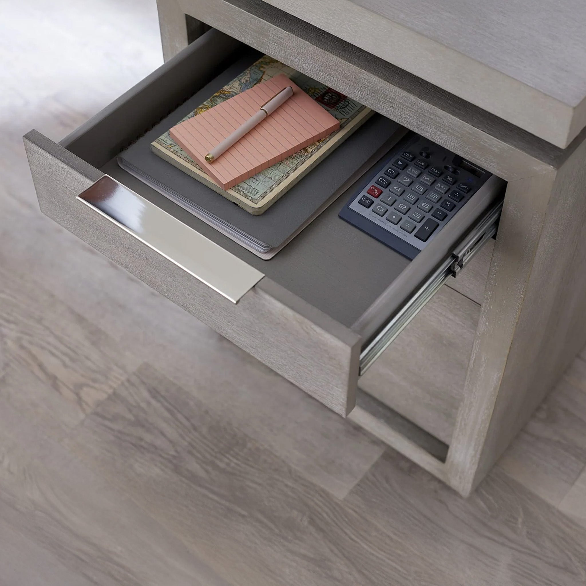 Single Pedestal Executive Desk in Solid Acacia