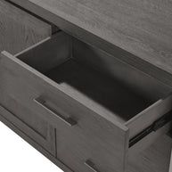 Grey Oak Sideboard with Stainless Steel Accents