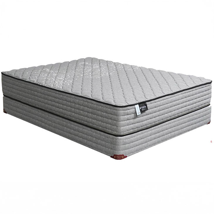 Queen 12-inch firm hybrid mattress with gel memory foam angled view