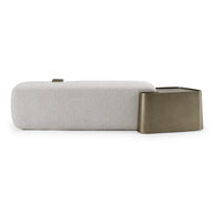 Contemporary Off-White Upholstered Bench