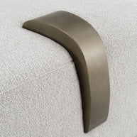 Contemporary Off-White Upholstered Bench