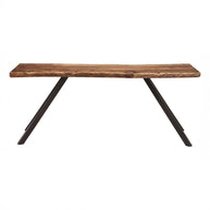 Live Edge Solid Acacia Wood Console Table
