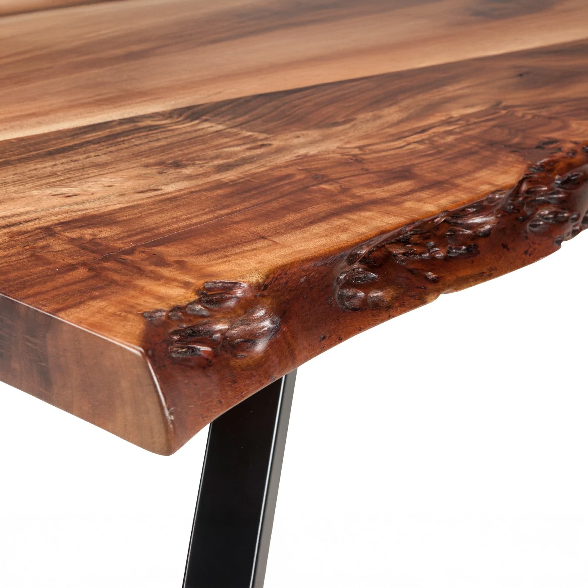 Live Edge Solid Acacia Wood Console Table