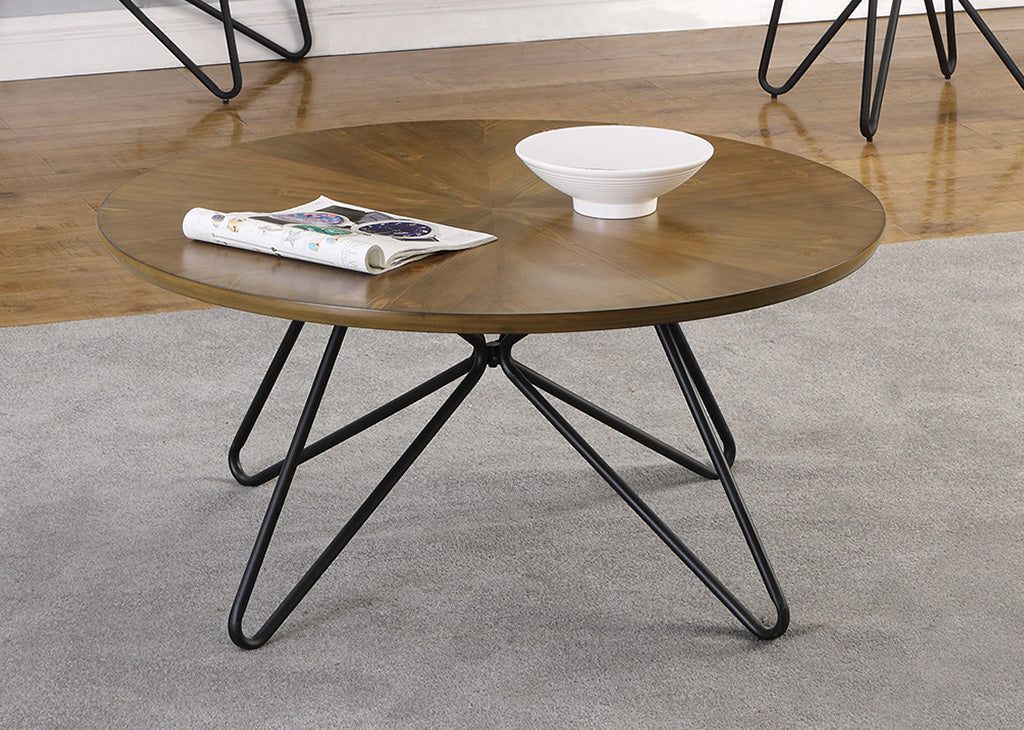 Dark Brown & Black Mid-Century Coffee Table