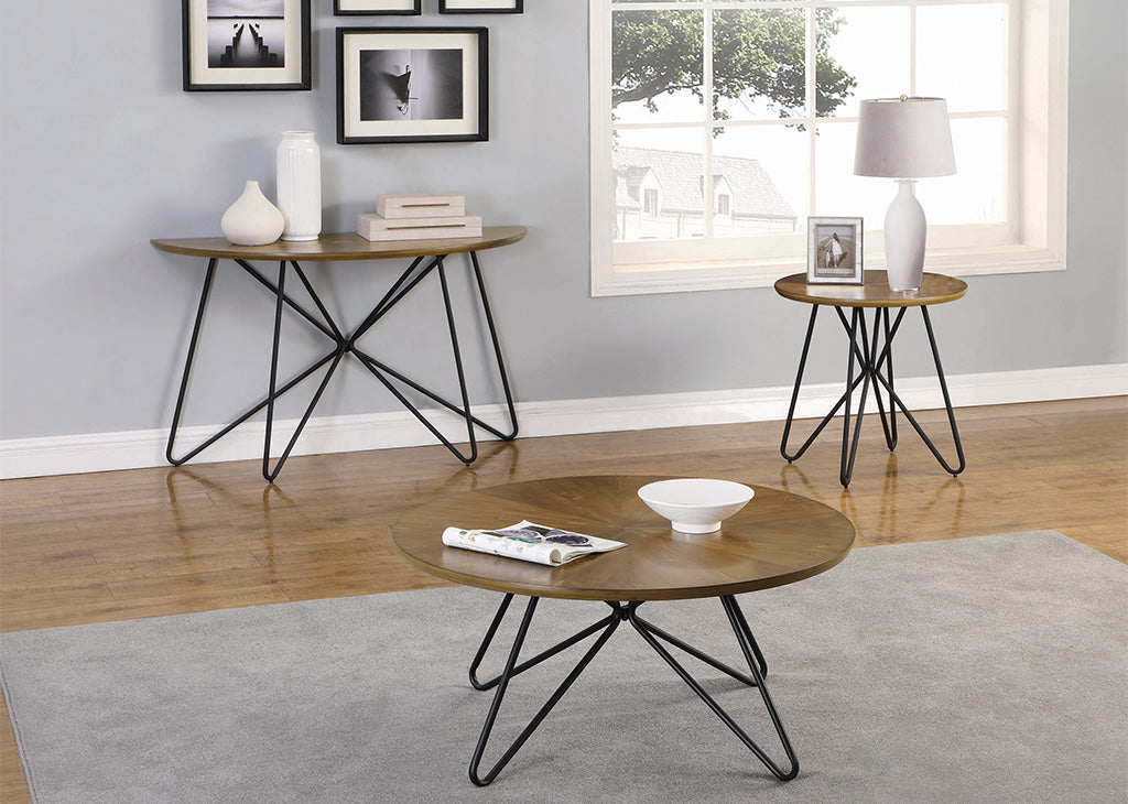 Dark Brown & Black Mid-Century Coffee Table