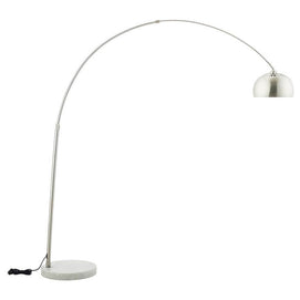 Round Marble Base Floor Lamp - White