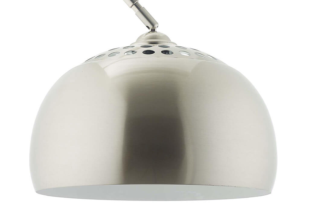 Round Marble Base Floor Lamp - White