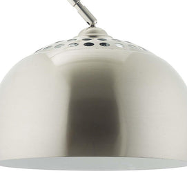 Round Marble Base Floor Lamp - White
