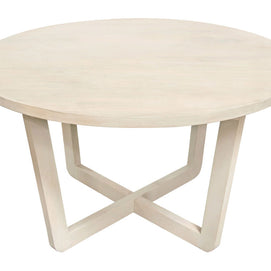 Round Natural Solid Mango Wood Dining Table