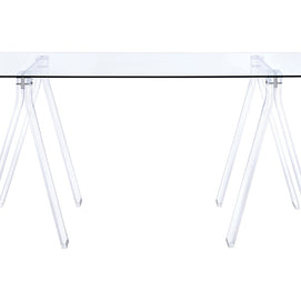 Clear & Acrylic Sawhorse Writing Desk