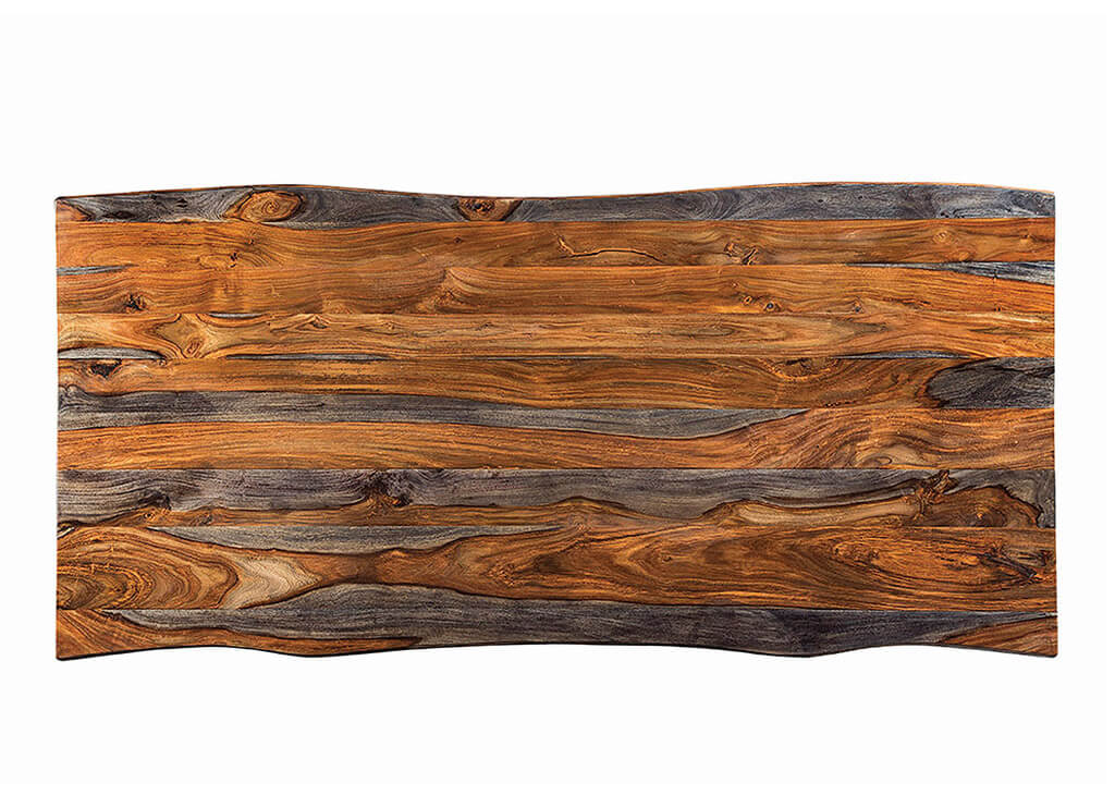 Sheesham Wood & Metal Dining Table