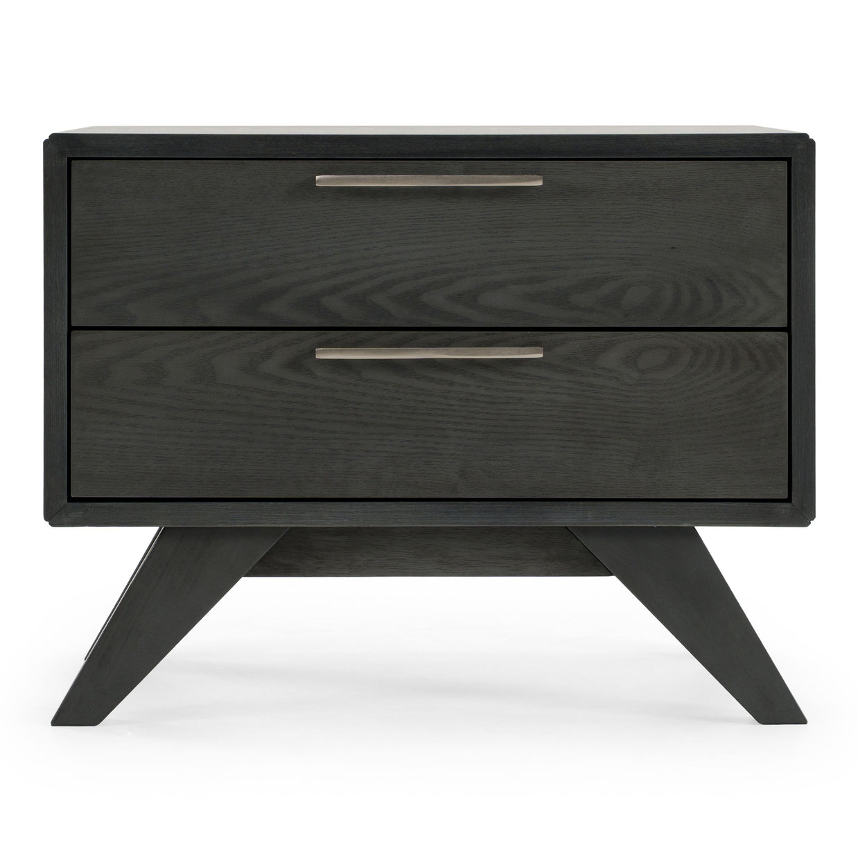 Gray Mid-Century Nightstand