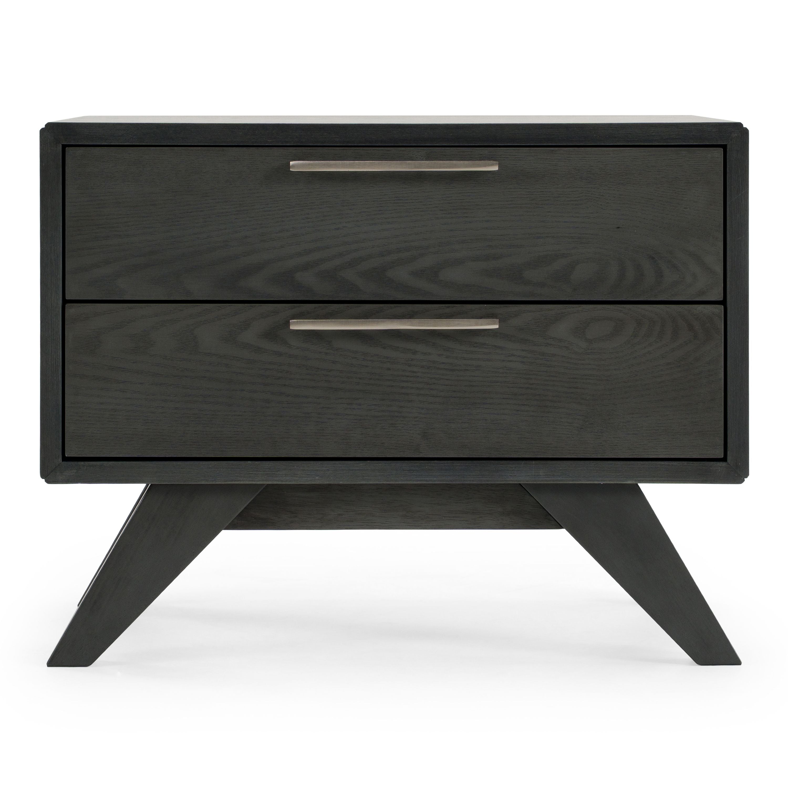 Gray Mid-Century Nightstand