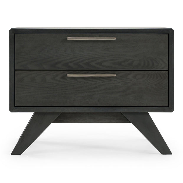 Gray Mid-Century Nightstand