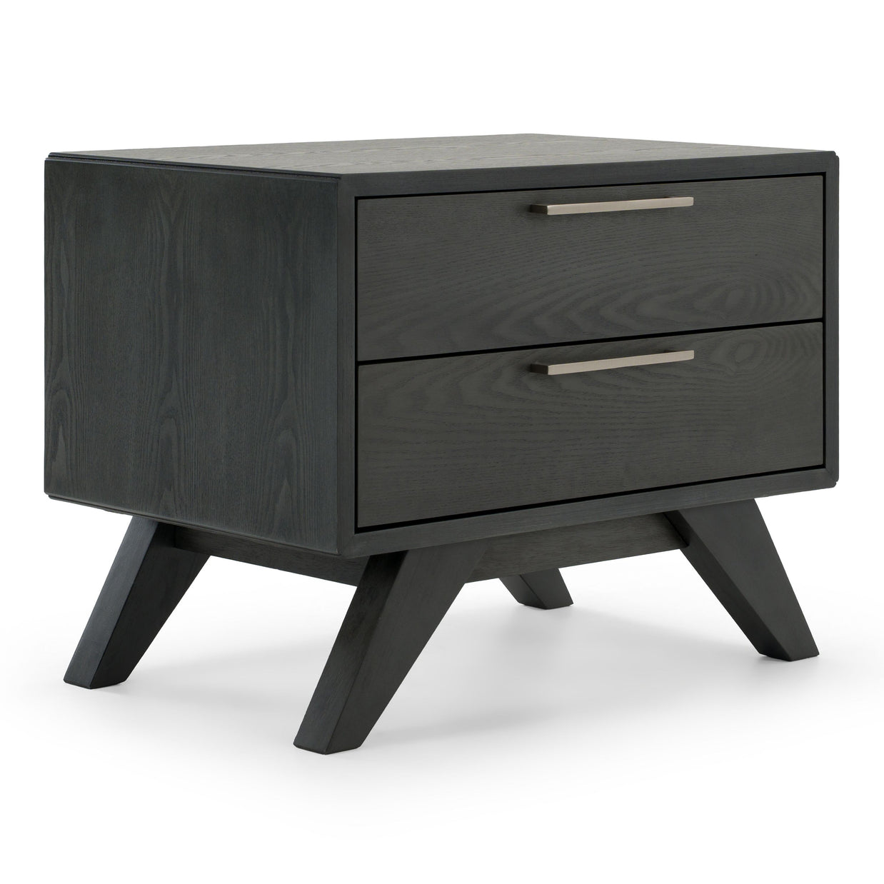 Gray Mid-Century Nightstand
