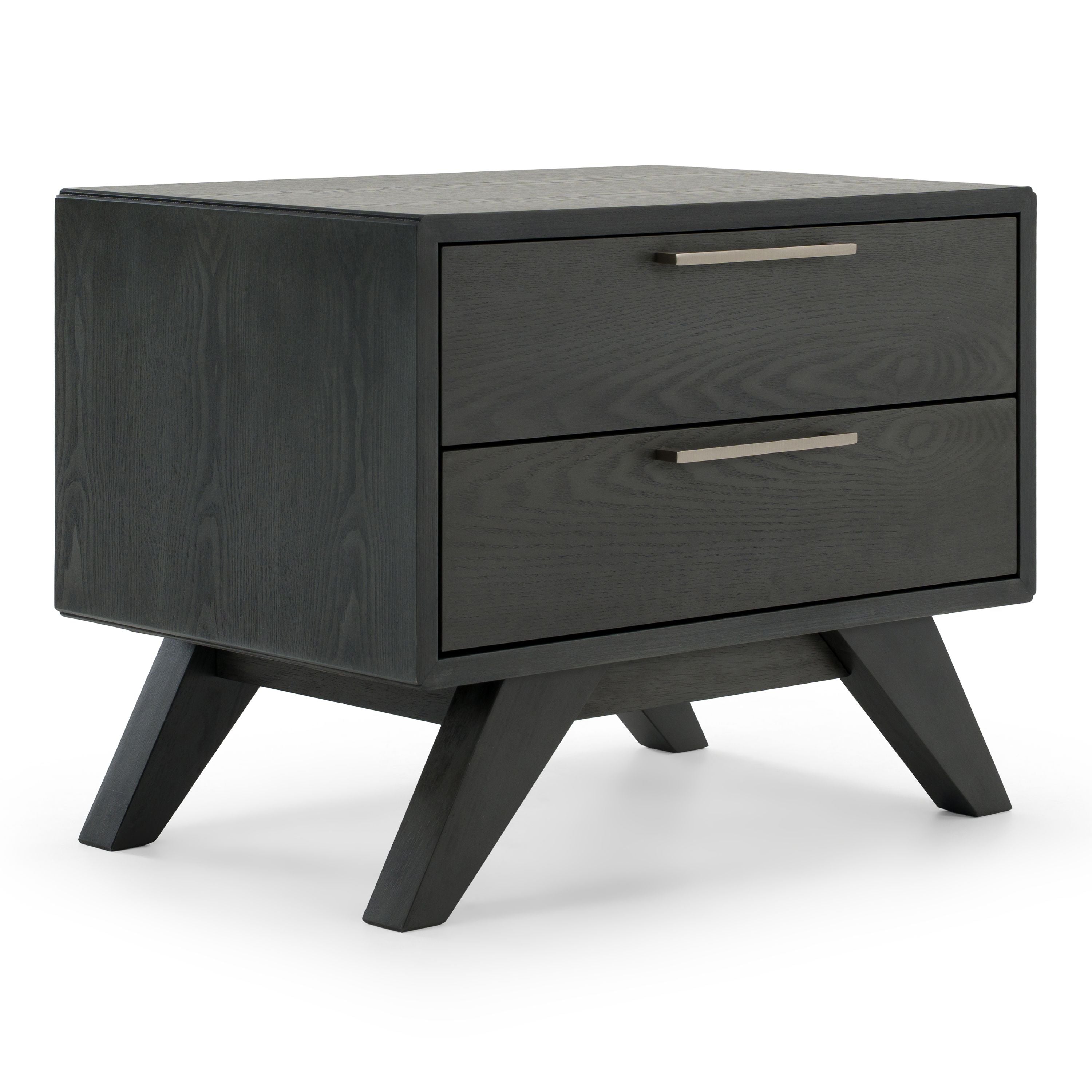 Gray Mid-Century Nightstand