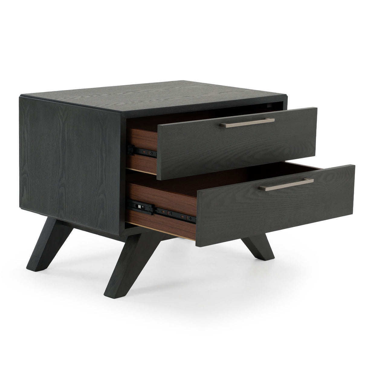 Gray Mid-Century Nightstand