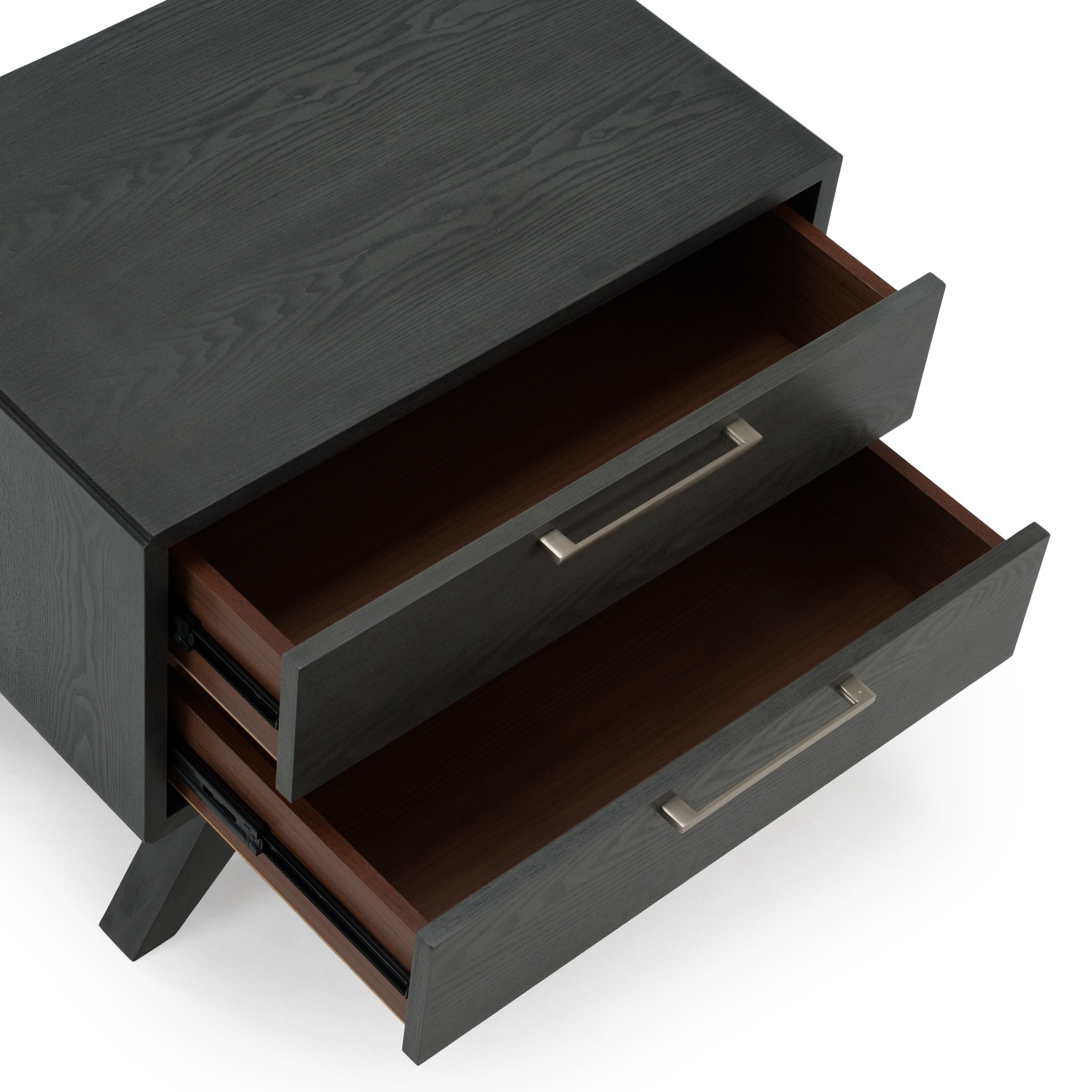 Gray Mid-Century Nightstand