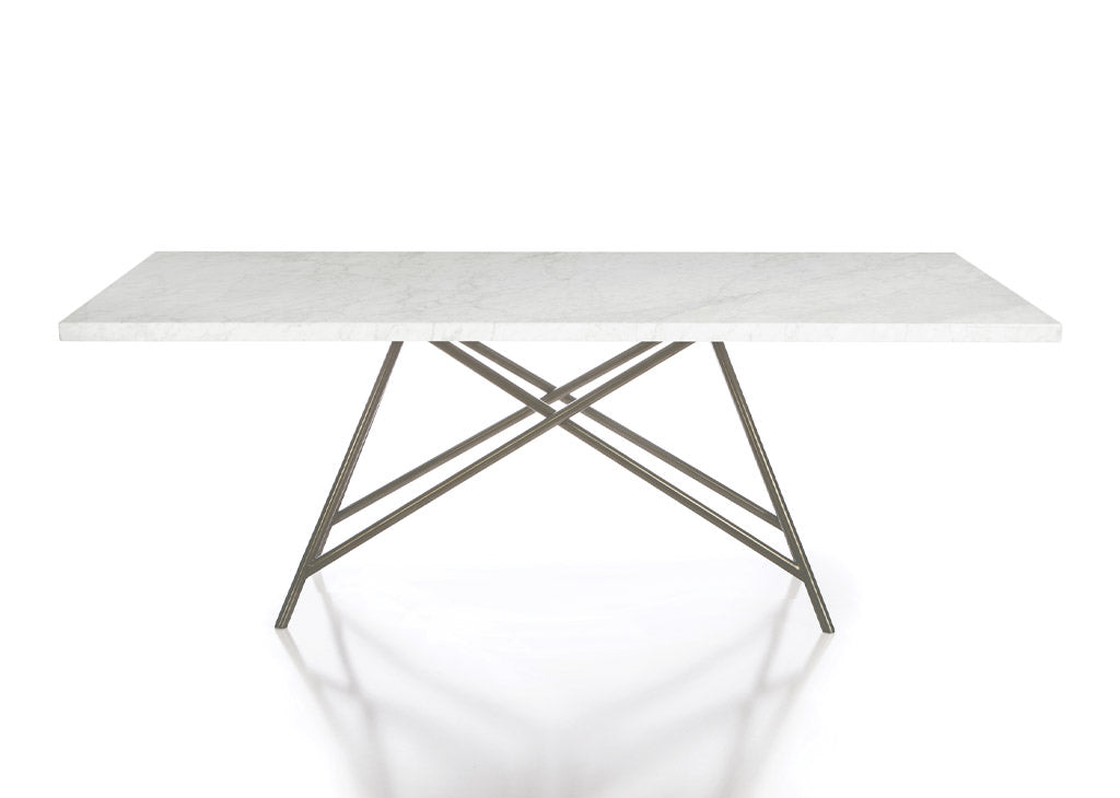 Stainless Steel & Marble Dining Table