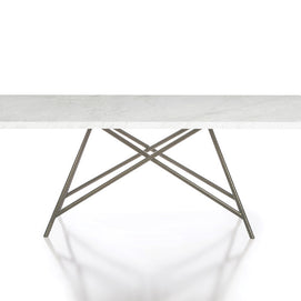 Stainless Steel & Marble Dining Table