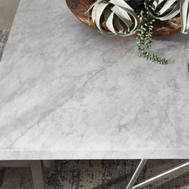 Stainless Steel & Marble Dining Table
