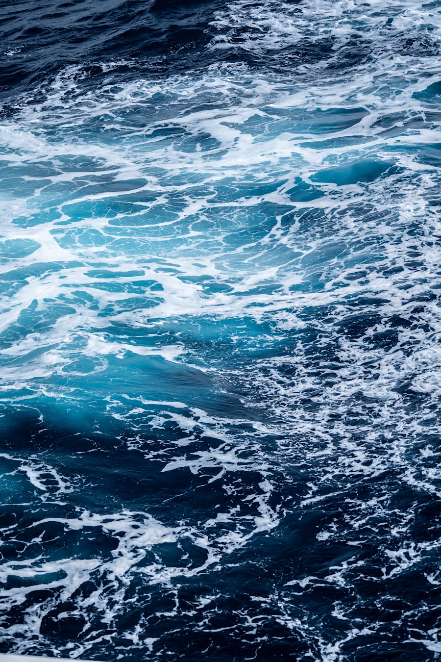 Salt spray off crashing ocean waves