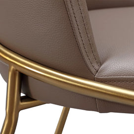 Modern Oval Black and Gold Dining Set