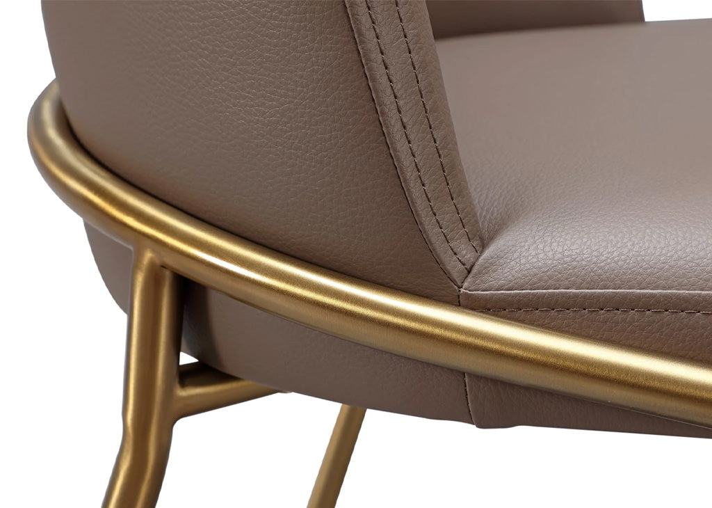 Modern Oval Black and Gold Dining Set