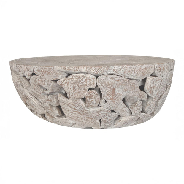 Teak Slice Solid Wood Coffee Table