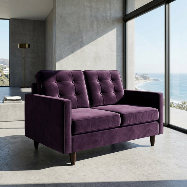 Customizable Mid-Century Modern Loveseat