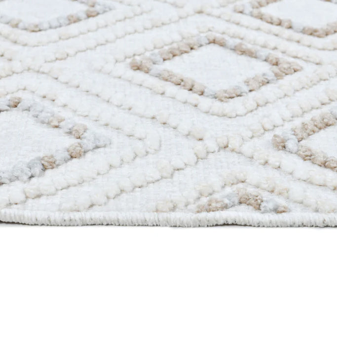 Machine Washable Diamond Area Rug