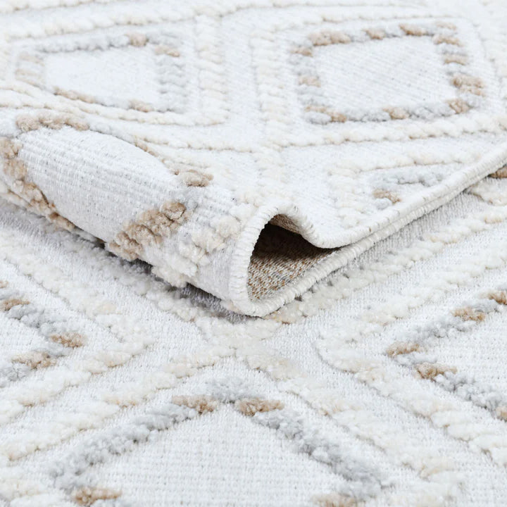 Machine Washable Diamond Area Rug