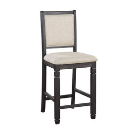 Transitional Black & Beige 5 PC Counter Height Set