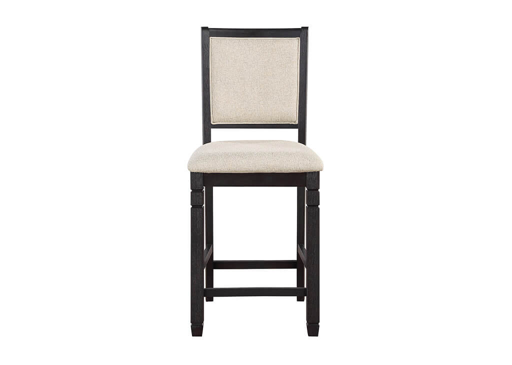 Transitional Black & Beige 5 PC Counter Height Set