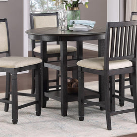 Transitional Black & Beige 5 PC Counter Height Set