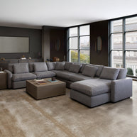 Large U-shape sectional in spacious Long Beach family room
