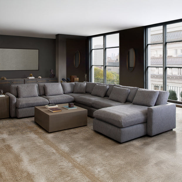 Large U-shape sectional in spacious Long Beach family room