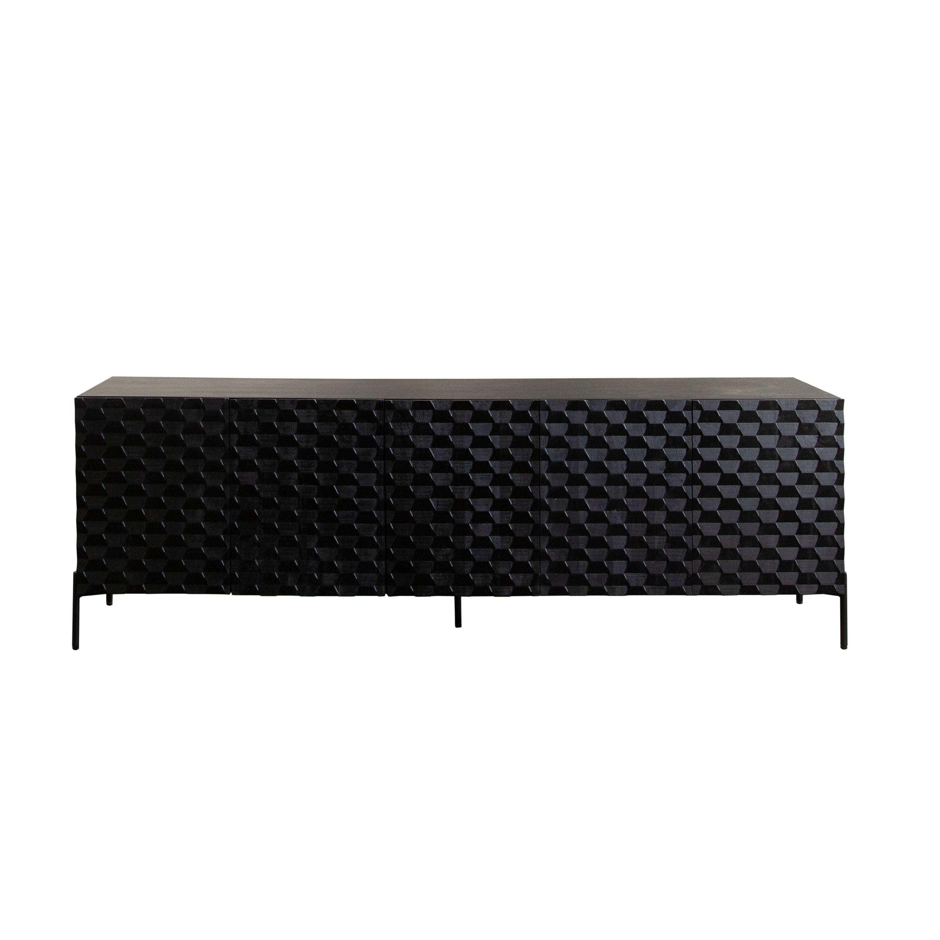 Geometric Sideboard – Matte Black