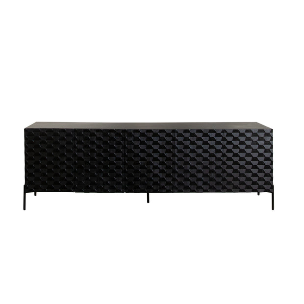 Geometric Sideboard – Matte Black